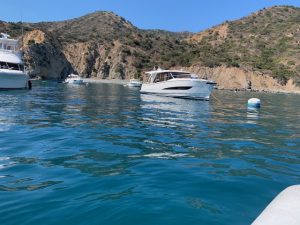 39 Greenline anchored in Catalina